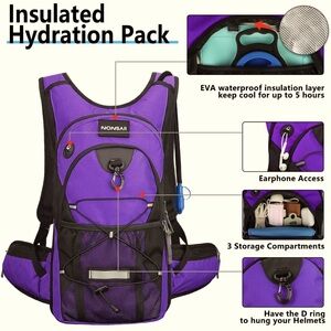 Purple Insulated Hydration Backpack
